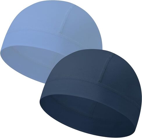 2 Pieces Cotton Skull Caps for Men Women Helmet Liner Breathable Sleep Hat Chemo Headwear Running Cap in Saudi Arabia