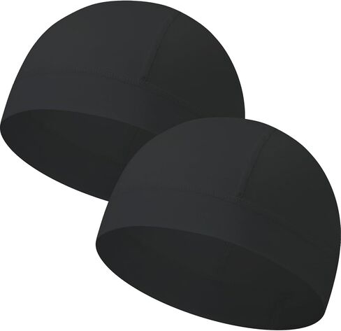 2 Pieces Cotton Skull Caps for Men Women Helmet Liner Breathable Sleep Hat Chemo Headwear Running Cap in Saudi Arabia