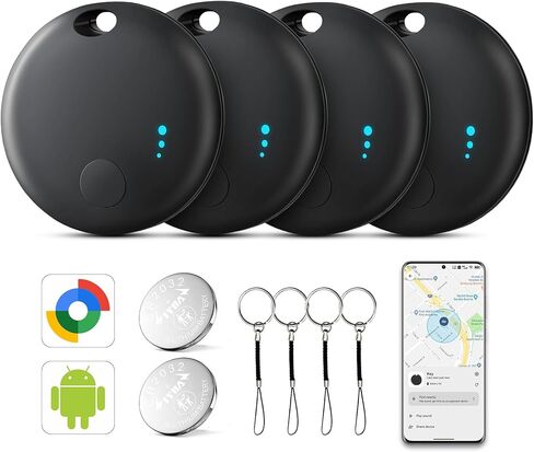 علامات تعقب الهواء 2026 لأجهزة Android أو iOS، نظام مزدوج لكل من iOS وAndroid Tracker، تطبيق Find My أو Google'S Find Hub، علامات تعقب ذكية مع حلقة مفاتيح، مكتشف المفاتيح/متعقب الأمتعة للمفاتيح والأمتعة والمحفظة in Kuwait