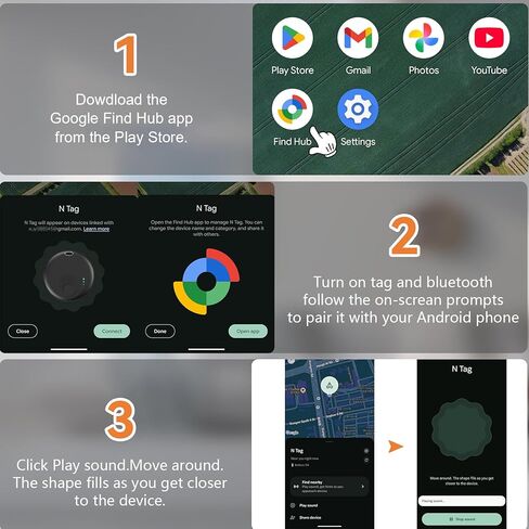 علامات تعقب الهواء 2026 لأجهزة Android أو iOS، نظام مزدوج لكل من iOS وAndroid Tracker، تطبيق Find My أو Google'S Find Hub، علامات تعقب ذكية مع حلقة مفاتيح، مكتشف المفاتيح/متعقب الأمتعة للمفاتيح والأمتعة والمحفظة in Kuwait