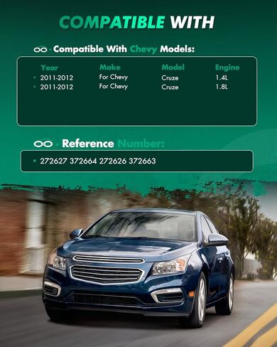 SCITOO 2PCS Front Struts 2011 2012 for Chevrolet Cruze Struts Shocks Assembly Replace 272626 272627 372663 372664 in Saudi Arabia
