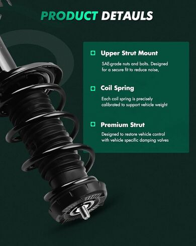 SCITOO 2PCS Front Struts 2011 2012 for Chevrolet Cruze Struts Shocks Assembly Replace 272626 272627 372663 372664 in Saudi Arabia