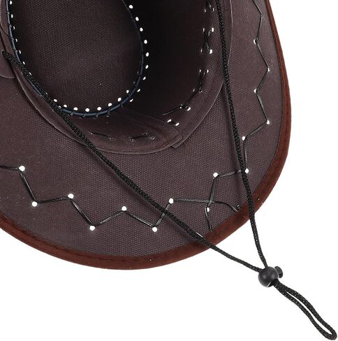 Cowboy Hat with Sparkling Rhinestone and 6 Adjustable Western Hat Bands for Women Sun Shade Outdoor Party Accessory Multi in Saudi Arabia