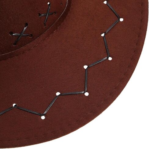 Cowboy Hat with Sparkling Rhinestone and 6 Adjustable Western Hat Bands for Women Sun Shade Outdoor Party Accessory Multi in Saudi Arabia