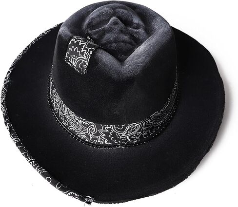 Trendy Halloween Skull Cowboy Hat Stylish and Distinctive Unisex Headpiece Fashionable and Punk Headwear Halloween Costume Cowboy Hat in Kuwait