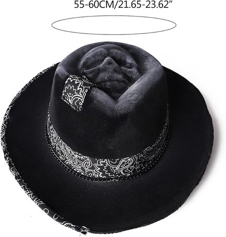 Trendy Halloween Skull Cowboy Hat Stylish and Distinctive Unisex Headpiece Fashionable and Punk Headwear Halloween Costume Cowboy Hat in Kuwait