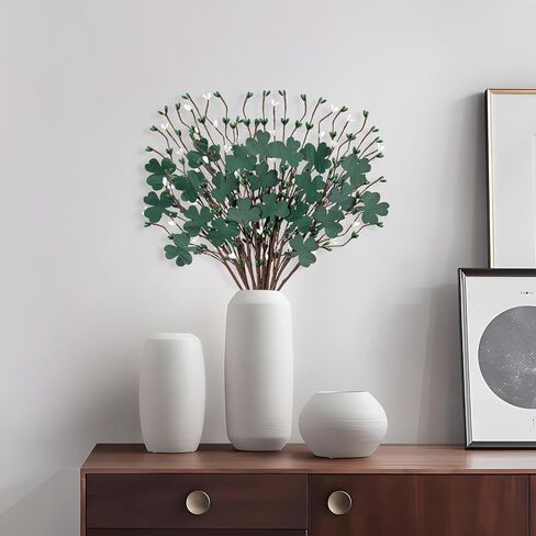 20 قطعة من زينة عيد القديس باتريك، قطع شامروك للديكور من سيقان الزهور الاصطناعية لقطعة مركزية لطاولة الحفلات in Kuwait