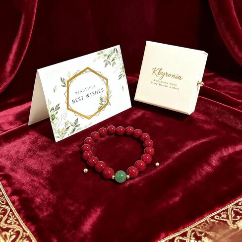 Cinnabar Bracelet for Feng Shui Wealth and Protection, Beaded Bracelets for Women Men,Good Luck Money Amulet,Jewelry Birthday Gifts Elastic Stretch Bracelet in Saudi Arabia