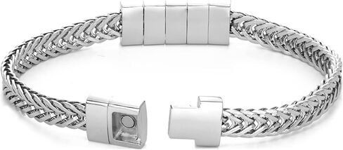 MYKA - Personalized Elements Beads Braided Bracelet - With Up to 5 Custom Inscriptions - Stainless Steel - Designer Jewelry for Him, Men - Dainty Gift for Christmas, Father's Day, Anniversary in Saudi Arabia