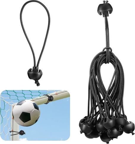 Shappy 20 Pcs 5.9 Inch Soccer Bungee Cords with Ball Elastic Cord Straps Tarp with Balls Sports Replacement Soccer Rebounder Goal Bungee Canopy Shock Cords for Ball Training Goal Camping Tent Net Door in Saudi Arabia