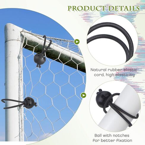 Shappy 20 Pcs 5.9 Inch Soccer Bungee Cords with Ball Elastic Cord Straps Tarp with Balls Sports Replacement Soccer Rebounder Goal Bungee Canopy Shock Cords for Ball Training Goal Camping Tent Net Door in Saudi Arabia