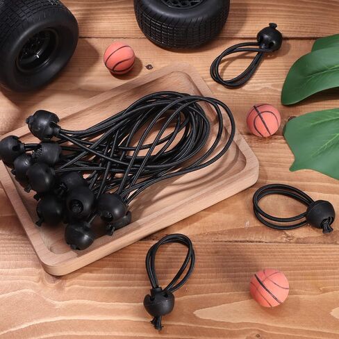 Shappy 20 Pcs 5.9 Inch Soccer Bungee Cords with Ball Elastic Cord Straps Tarp with Balls Sports Replacement Soccer Rebounder Goal Bungee Canopy Shock Cords for Ball Training Goal Camping Tent Net Door in Saudi Arabia