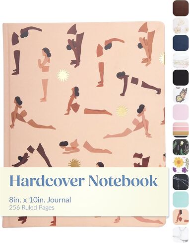 Eccolo Large Lined Journal Notebook, Flexible Cover, Writing Journal, 256 Ruled Ivory Pages, Ribbon Bookmark, Lay Flat, Desk Size for Work or School, Be Bold (Gray, 8x10 inches) in Kuwait