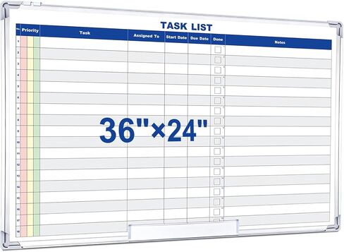 Lincia Magnetic Large Weekly Calendar Whiteboard for Wall 36" x 24" Hanging Double Sided Weekly Big Dry Erase Calendar Board with Hourly Time Slots for Planning Memo to Do List Schedule Home Office in Saudi Arabia