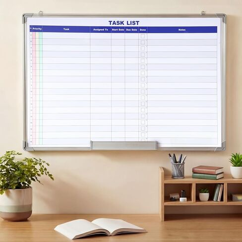 Lincia Magnetic Large Weekly Calendar Whiteboard for Wall 36" x 24" Hanging Double Sided Weekly Big Dry Erase Calendar Board with Hourly Time Slots for Planning Memo to Do List Schedule Home Office in Saudi Arabia