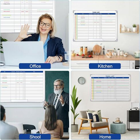 Lincia Magnetic Large Weekly Calendar Whiteboard for Wall 36" x 24" Hanging Double Sided Weekly Big Dry Erase Calendar Board with Hourly Time Slots for Planning Memo to Do List Schedule Home Office in Saudi Arabia