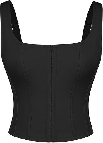 Scarlet Darkness Corset Tops for Women Square Neck Renaissance Corset, Back Lace Up, Adjustable Straps Going Out Crop Top in Saudi Arabia