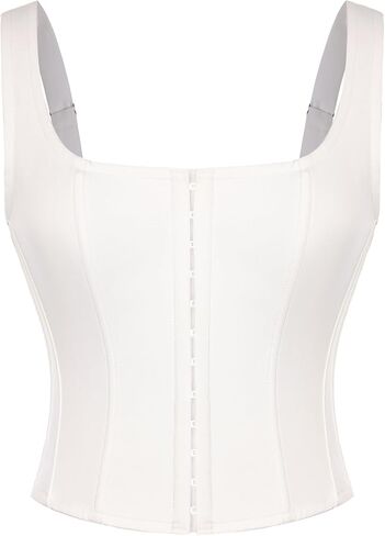 Scarlet Darkness Corset Tops for Women Square Neck Renaissance Corset, Back Lace Up, Adjustable Straps Going Out Crop Top in Saudi Arabia