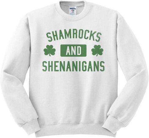 TeesAndTankYou Shamrocks and Shenanigans St. Patrick's Day Sweatshirt Unisex in Saudi Arabia