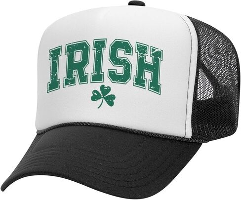 Collegiate Irish Foam Trucker Cap Adjustable Mesh Back Hat in Saudi Arabia