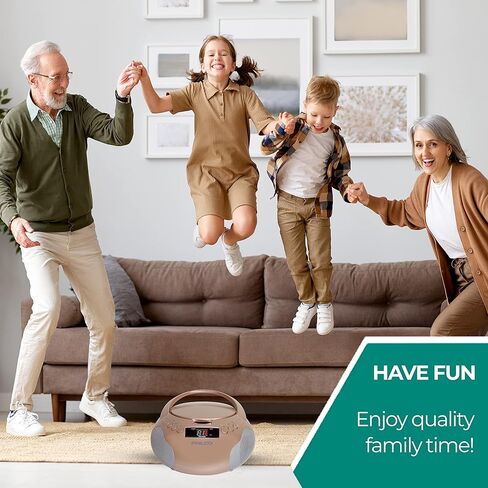 مشغل الأقراص المضغوطة المحمول من Philco مع مكبرات صوت وراديو AM FM | صندوق بوم أسود متوافق مع أقراص CD-R/CD-RW والأقراص الصوتية المضغوطة | مدخل ايه يو اكس 3.5 ملم | صوت ستيريو | شاشة LED | تعمل بالتيار المتردد/البطارية (متجددة) in Saudi Arabia