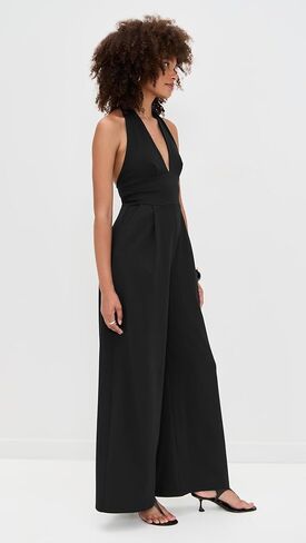 Susana Monaco Women's Tie Halter Jumpsuit 32" Inseam in Saudi Arabia