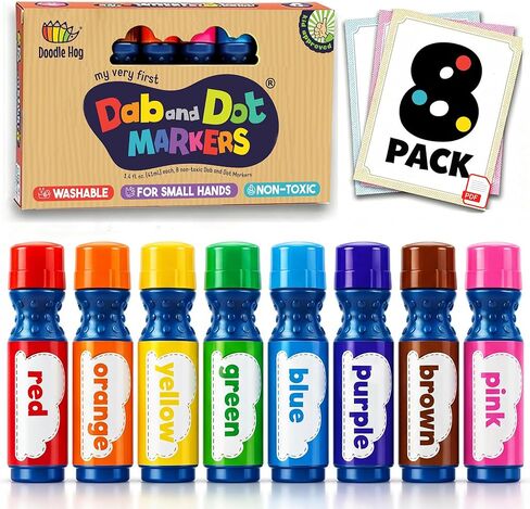 مجموعة أقلام تحديد نقطية ذات قيمة لا تصدق في 36 حزمة، لوازم مدرسية وفصلية من Dabbers، Daubers، أقلام تحديد فنية قابلة للغسل بكميات كبيرة مع أنشطة أقلام تحديد نقطية PDF 101 مجانية in Kuwait