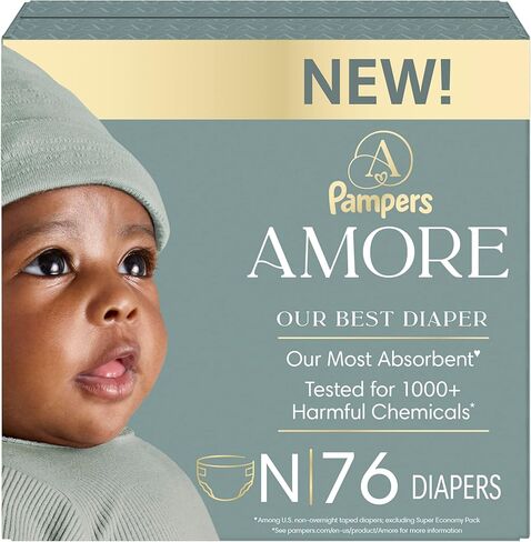 Pampers Amore, Size 2 (10-22 lbs), 74 Count, Our Best Diaper in Kuwait
