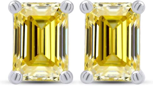 1-2ct Rectangular Moissanite Earrings for Women - Sparkling Laboratory Diamond Earrings Jewelry Wedding Anniversary Party Gift S925 Silver in Saudi Arabia