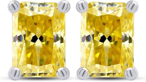 1-2ct Rectangular Moissanite Earrings for Women - Sparkling Laboratory Diamond Earrings Jewelry Wedding Anniversary Party Gift S925 Silver in Saudi Arabia
