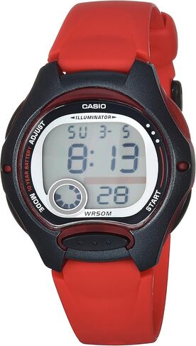 Casio Women's LW-200-4AVCF Classic Digital Display Quartz Red Watch in Saudi Arabia