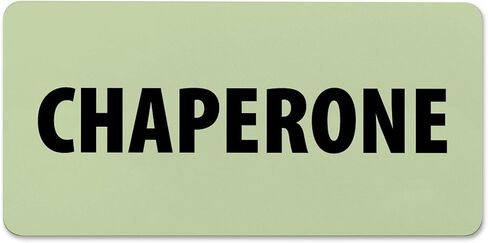CHAPERONE Name Tag White with Magnetic Backing - Standard Heavy Duty 5 Pcs - Spill & Scratch Proof - Made in USA by BadgeZoo in Saudi Arabia