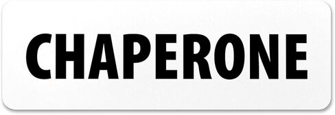CHAPERONE Name Tag White with Magnetic Backing - Standard Heavy Duty 5 Pcs - Spill & Scratch Proof - Made in USA by BadgeZoo in Saudi Arabia