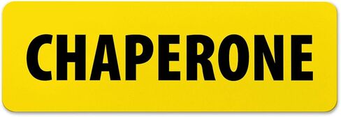 CHAPERONE Name Tag White with Magnetic Backing - Standard Heavy Duty 5 Pcs - Spill & Scratch Proof - Made in USA by BadgeZoo in Saudi Arabia