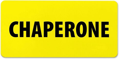 CHAPERONE Name Tag White with Magnetic Backing - Standard Heavy Duty 5 Pcs - Spill & Scratch Proof - Made in USA by BadgeZoo in Saudi Arabia