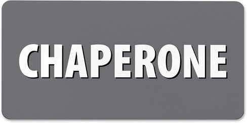 CHAPERONE Name Tag White with Magnetic Backing - Standard Heavy Duty 5 Pcs - Spill & Scratch Proof - Made in USA by BadgeZoo in Saudi Arabia