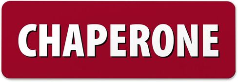 CHAPERONE Name Tag White with Magnetic Backing - Standard Heavy Duty 5 Pcs - Spill & Scratch Proof - Made in USA by BadgeZoo in Saudi Arabia