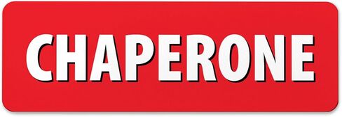 CHAPERONE Name Tag White with Magnetic Backing - Standard Heavy Duty 5 Pcs - Spill & Scratch Proof - Made in USA by BadgeZoo in Saudi Arabia