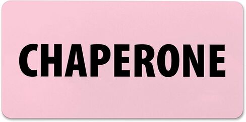 بطاقة اسم CHAPERONE بيضاء مع دعم مغناطيسي - 5 قطع قياسية شديدة التحمل - مقاومة للانسكاب والخدش - صنع في الولايات المتحدة الأمريكية بواسطة BadgeZoo in Kuwait