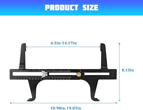 Car Brake Resetting Gauge, 6.5-14.25 Inch Dual Scale Combination Vehicle Brake Measuring Tool, Automotive Stop Reset Instrument Tool for Rear Drum Stop Lining Shoe, Universal Fit in Saudi Arabia