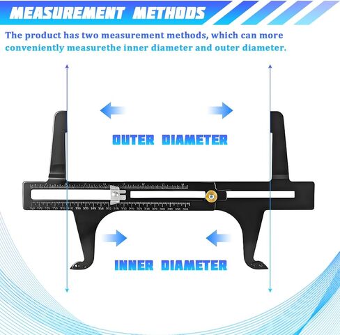Car Brake Resetting Gauge, 6.5-14.25 Inch Dual Scale Combination Vehicle Brake Measuring Tool, Automotive Stop Reset Instrument Tool for Rear Drum Stop Lining Shoe, Universal Fit in Saudi Arabia