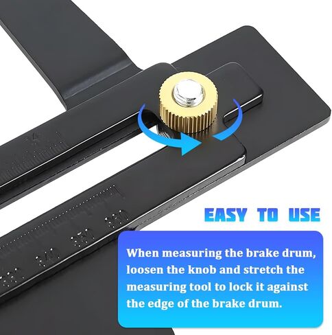 Car Brake Resetting Gauge, 6.5-14.25 Inch Dual Scale Combination Vehicle Brake Measuring Tool, Automotive Stop Reset Instrument Tool for Rear Drum Stop Lining Shoe, Universal Fit in Saudi Arabia
