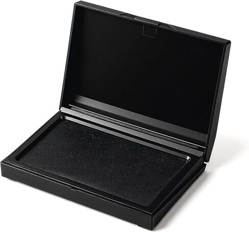 لوحة ختم كبيرة وسادة حبر ختم سوداء مع غطاء مقاس 5.4 × 3.9 بوصة كبيرة للمكتب والمنزل متينة وخفيفة الوزن in Kuwait