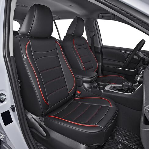 RAV4 Seat Covers Custom for Toyota RAV4 2019 2020 2021 2022 2023 2024 2025 2026 LE,XLE,XLE Premium,Limited,Base,SE Full Set Luxury Faux Leather Seat Cover with Interior Accessories(Black) in Saudi Arabia