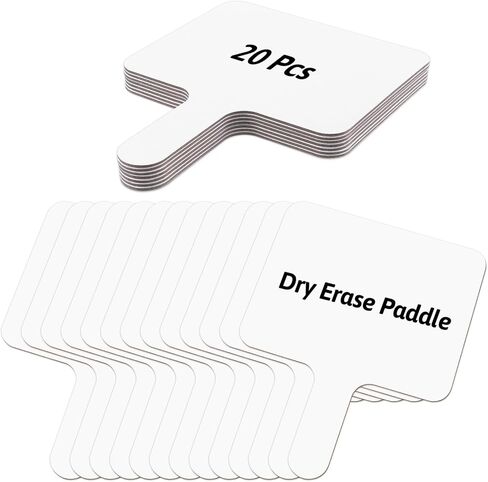 20 Pack Small Dry Erase Boards Double Sided Answer Paddles 10 X 8 Inch White Handheld Board for Classroom Office Auction Party Voting Meeting Family Games Party in Saudi Arabia