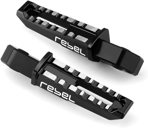 أوتاد القدم الخلفية للدراجة النارية متوافقة مع H.onda Rebel 1100 CMX1100 Rebel 500 CMX500 2017-2024 2025 مسند للقدمين للركاب دعامة للقدمين Rebel500 Rebel1100 ملحقات (أسود) in Kuwait
