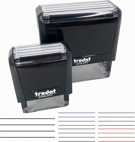 Four Lines for Notes Self-Inking Rubber Stamp Ink Stamper for Business Office - 2-3/4 Inch Large - Black Ink in Saudi Arabia