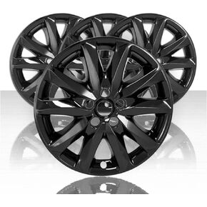 مجموعة انعكاسات تلقائية مكونة من 4 جلود عجلات مقاس 18 بوصة و5 Dbl Spk لسيارة Mazda 3 Touring 2017-2019 - أسود لامع in Kuwait