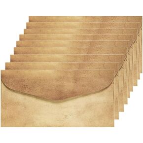 50 Pcs Aged Envelopes Antique Envelopes Old Looking Letter for Crafts, Invitations, Thank you Notes, 8.7 * 4.3 in in Kuwait