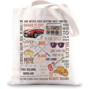 BWWKTOP WZMPA Singer Album Canvas Tote Bag Tour Gifts Song Lyrics Shoulder Bag Merchandise in Kuwait